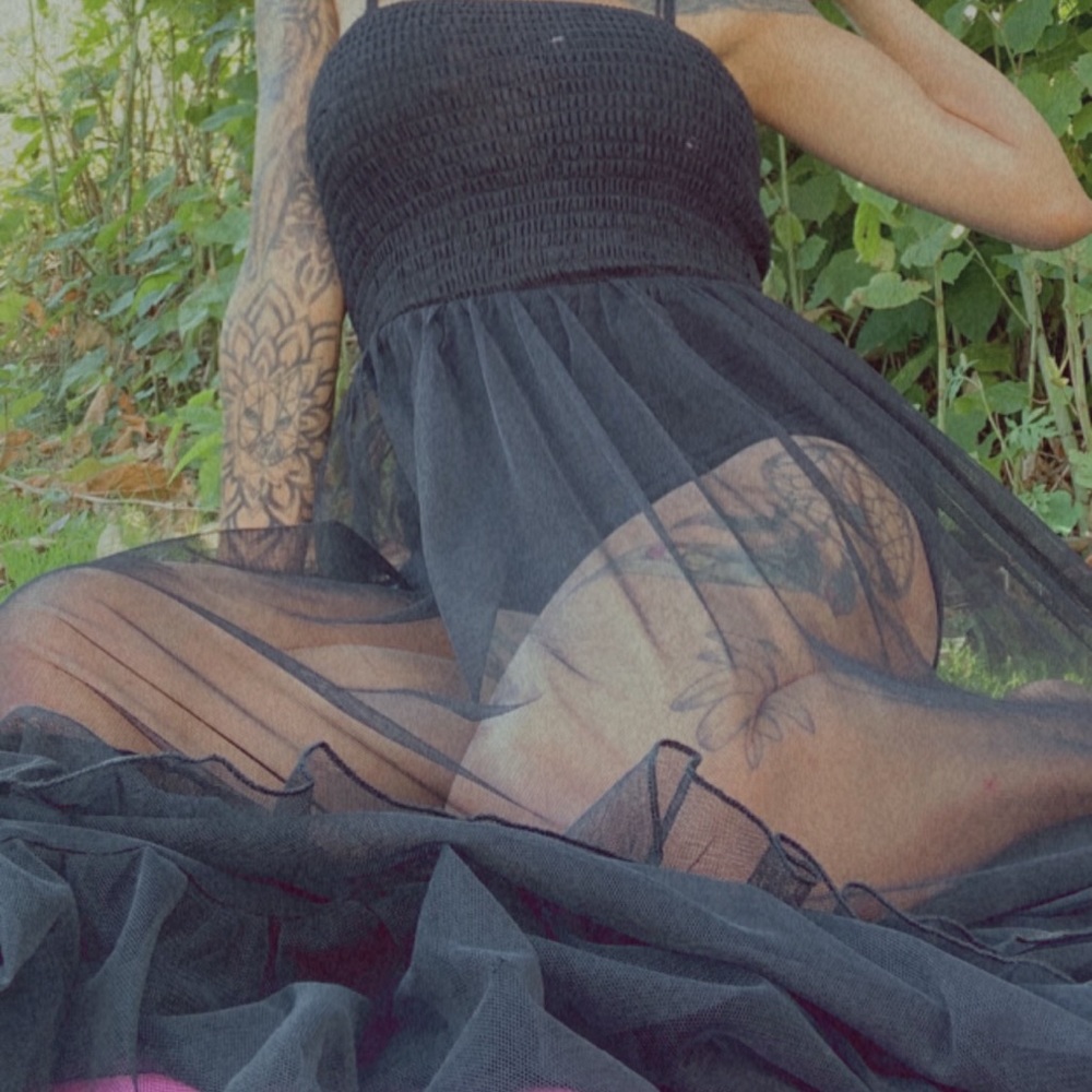Transparent black DRESS - Picture 2 of 3